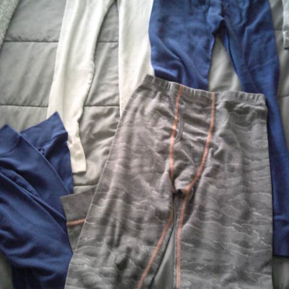 FRUIT OF THE LOOM BOYS LOT 4 PAIR LONG JOHNs UNDERWEAR SIZE L-XL 12-16 EUC 👦